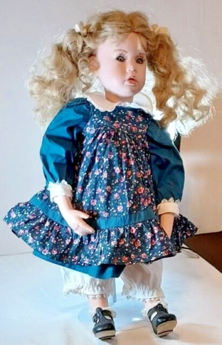 VTG Expressions Porcelian Todler baby girl doll. 22' T name Heather - Picture 1 of 10