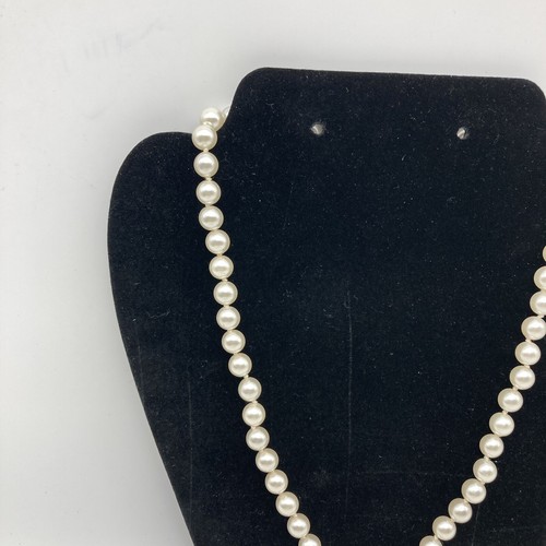 "Collana Chocker Vintage Finta Perla Tono Oro, Classica, Elegante, 18"" - Foto 2 di 6