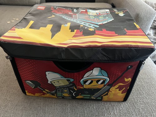 Lego zusammenklappbare Aufbewahrungsbox umbaubar zur Matte zum Spielen Feuerwehr Feuerwehrauto - Bild 6 von 22