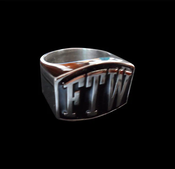 Custom 2 hotsell letter biker rings