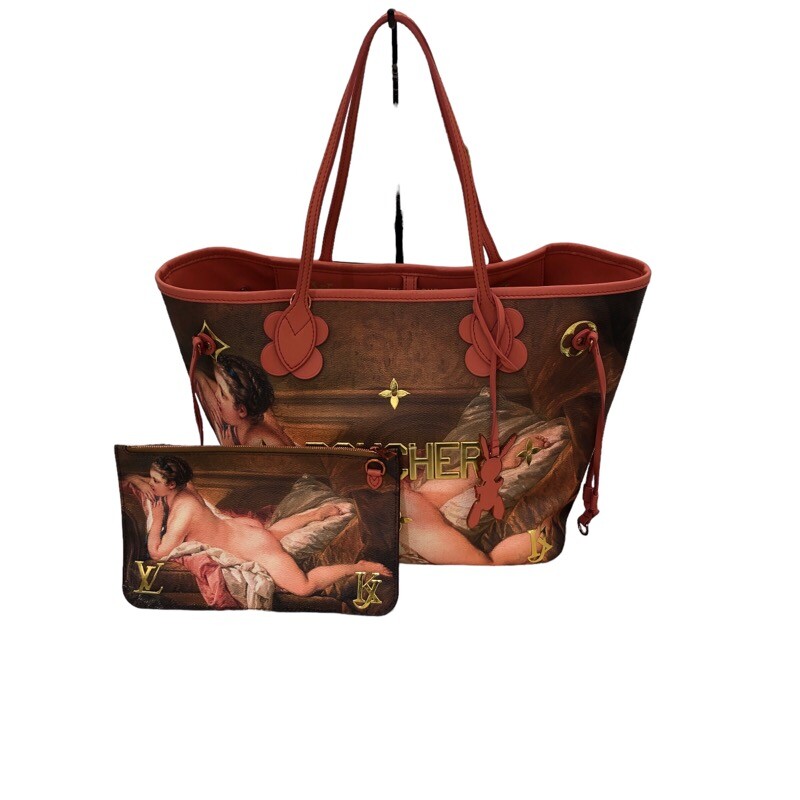 LOUIS VUITTON Neverfull MM M43357 Masters Collection Tote Bag in Black