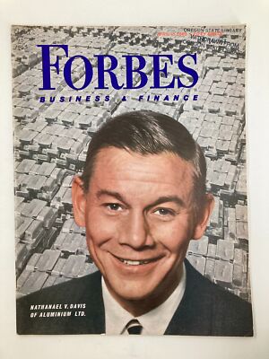 VTG Forbes Magazine April 15 1963 Nathanael V. Davis of Aluminum Ltd. No Label