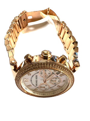 Michael Kors Armbanduhr mit Steinbesatz MK-5491 Chronograph Edelstahl 10 ATM