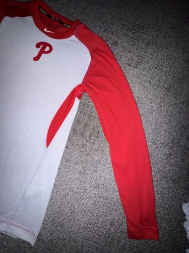 Philadelphia Phillies Mens NIKE Dri Fit Long Sleeve Batting Shirt Size S - Picture 2 of 10