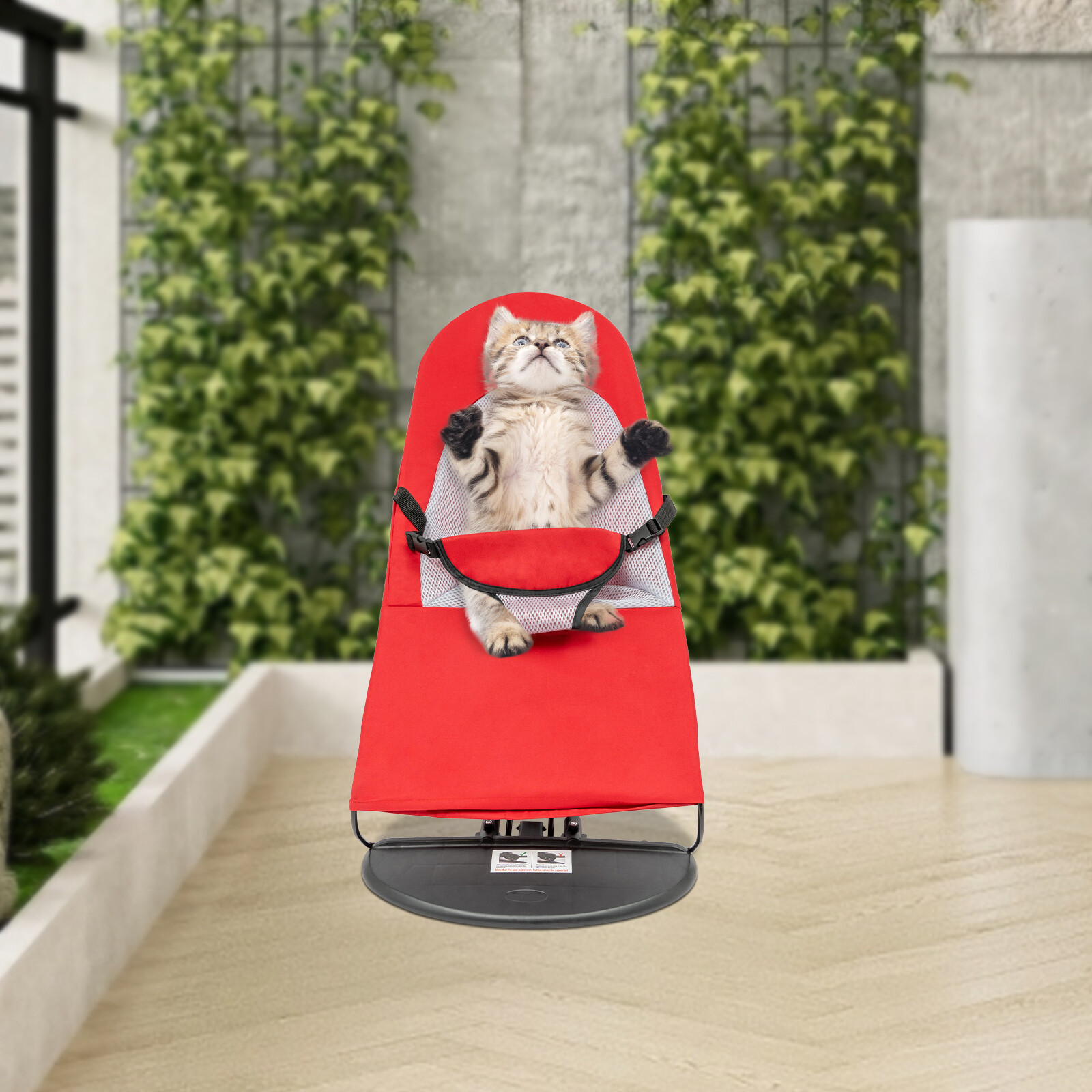 Portable Pet Rocking Chair Bed for Cats and Dogs with Snoring Rest Accessories