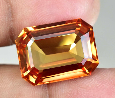 Makellos Natürlich Padparadscha Saphir 23.90 Karat Smaragd Zertifiziert Lose
