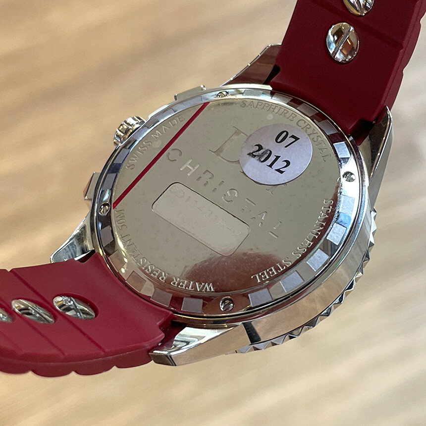 ディオール クリスタルジュエル Christian Dior Christal Red Sapphire Diamond Bezel Stainless