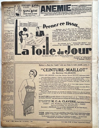 MODE PRATIQUE n° 27 du Samedi 5 Juillet 1930 ancienne revue couture lingerie - Imagen 4 de 4