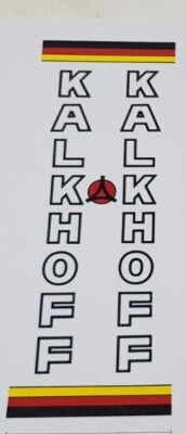 Sehr seltene schwer zu finden deutsche Marke Kalkhoff 70er 80er Fahrrad Rahmen Aufkleber Decals
