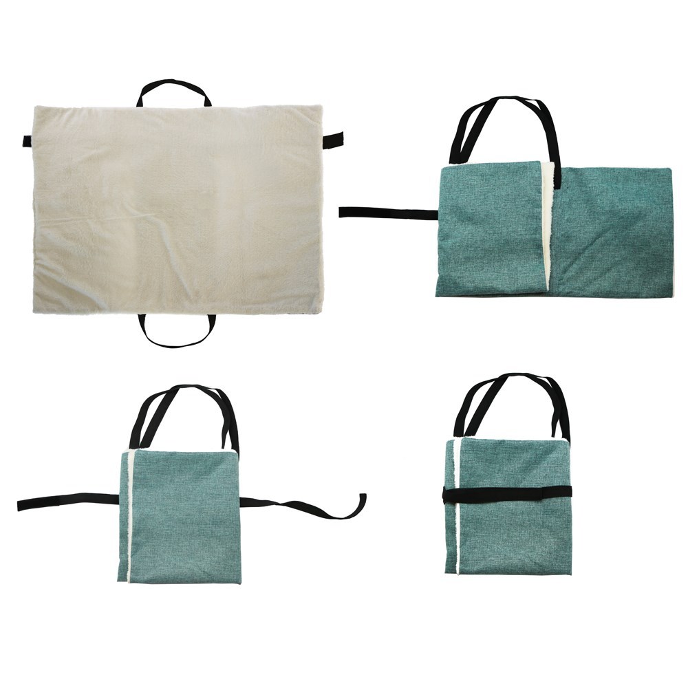 FOLDABLE LINEN PET CARRY BLANKET DOG BLANKET TRAVEL BAG WARM PET