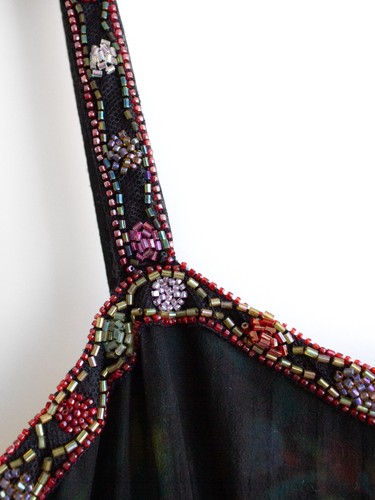 Chanel Vintage Fall/Winter 1997 Black Green Watercolor Beaded 97A Gown Dress - Picture 8 of 18