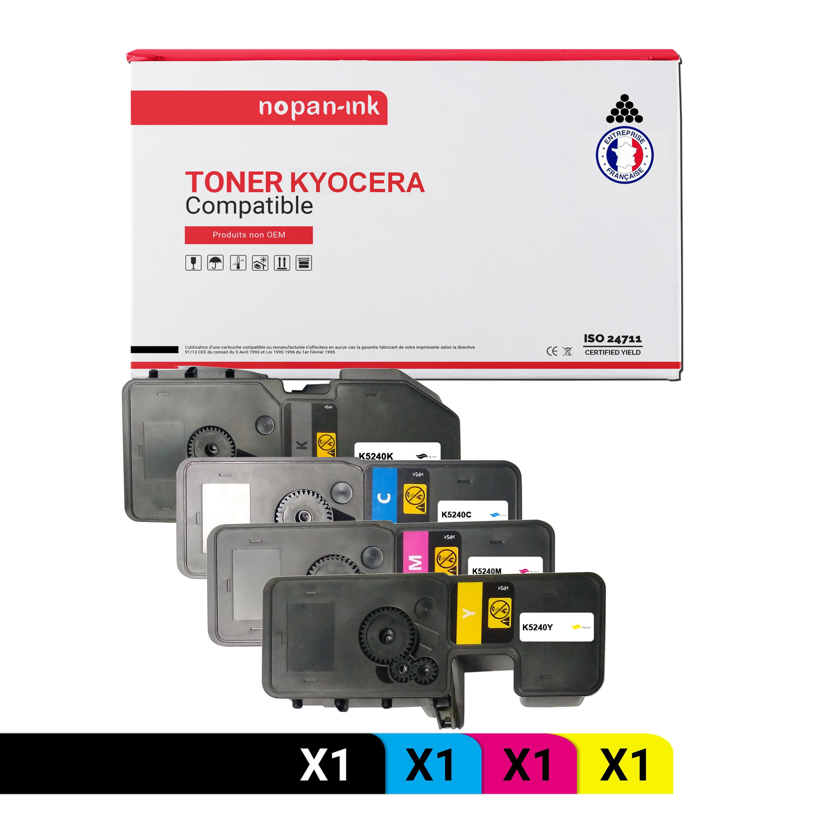Toner KYOCERA TK5240K haute capacité NOPAN-INK pour quatre mille pages nettes