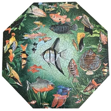 COMPLETE VTG SPRINGBOK OKTA PUZZLE, TROPICAL FISH, MAYNARD REECE, 500 PC F28