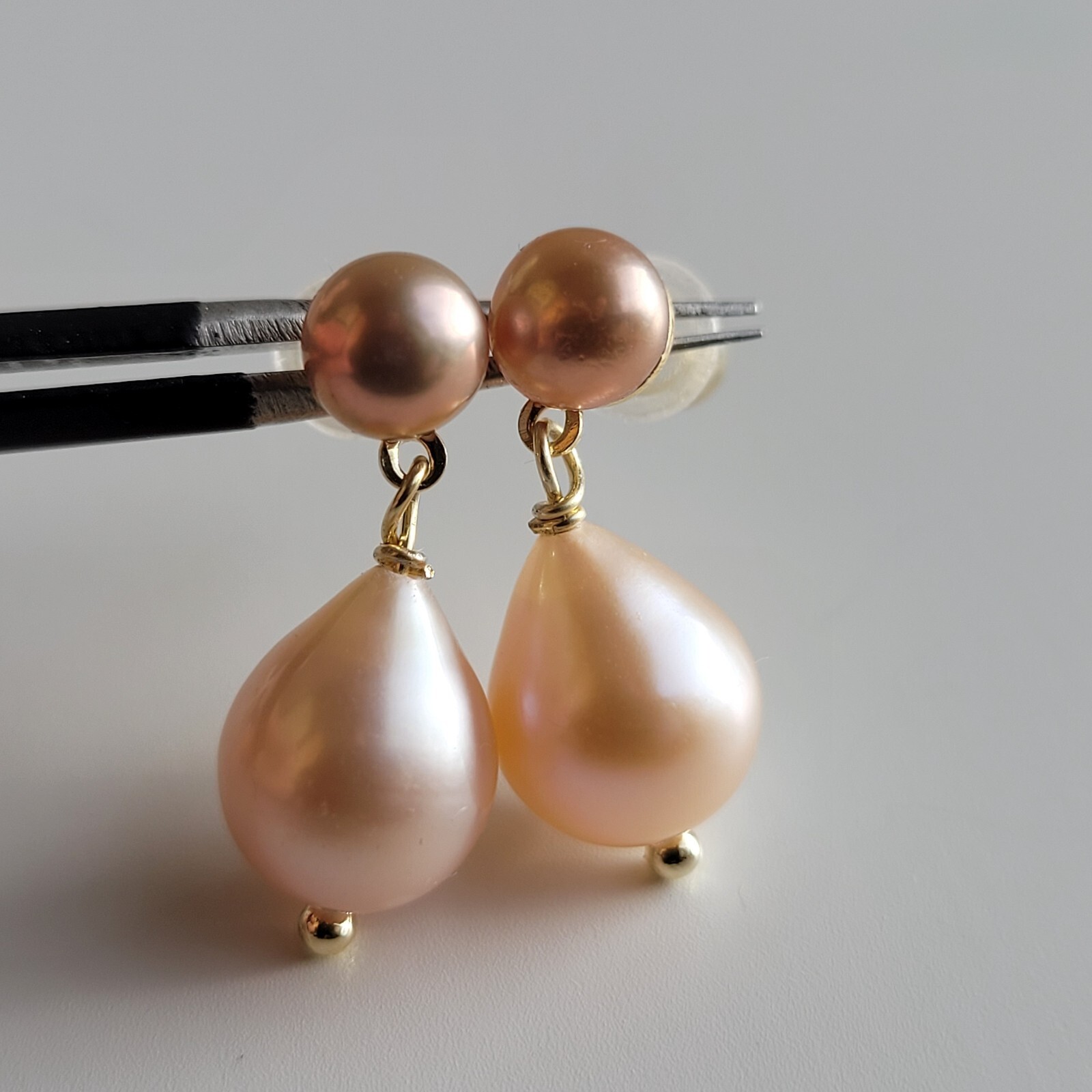 Boucles d'oreilles argent perles de culture naturelles anti-irritation pour peaux sensibles
