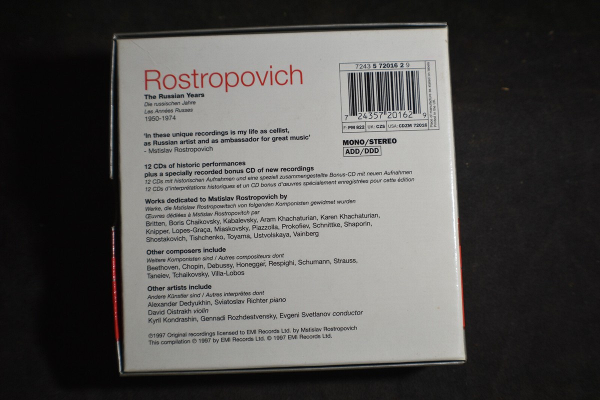 Rostropovich: The Russian Years (CD, Apr-1997, EMI Music