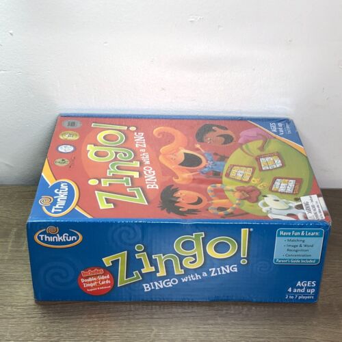 Zingo Bingo With A Zing Board Game Kids Learning Fun Family Thinkfun 2009 Sealed - Picture 11 of 12