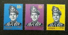 Malaysia 1971 Installation Of YDP Agong , Complete 3V mnh