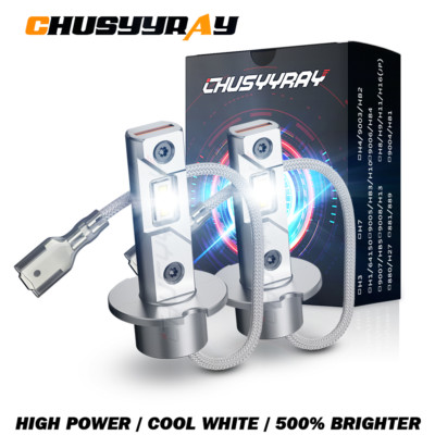H3 LED Fog Light Bulb Conversion Kit Super Bright Canbus Super White High Power
