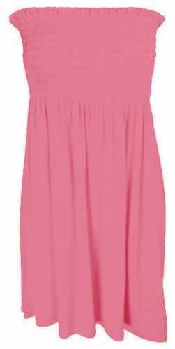 Ladies Sheering Boob Tube Gather Bandeau Ruched Top Summer Mini Dress Size 8-26 - Picture 6 of 28