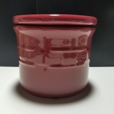 Longaberger Woven Traditions One Pint Crock Paprika w/ Lid Made in USA Retired