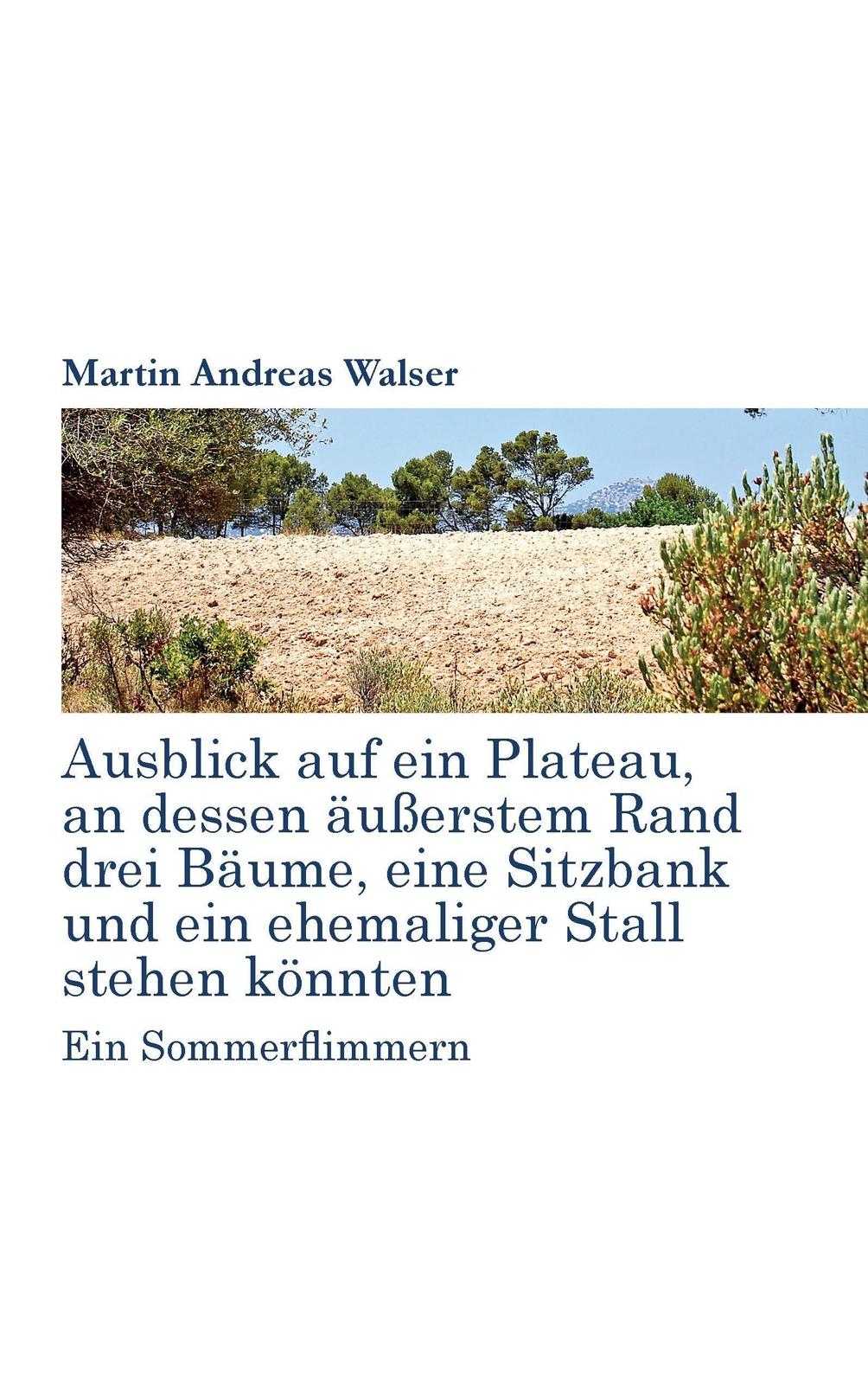 Ausblick Auf Ein Plateau, An Dessen Äussertem Rand Drei Bäume, Eine