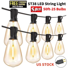 Outdoor String Lights Hanging Lights for Outside Backyard Porch Party Decoration