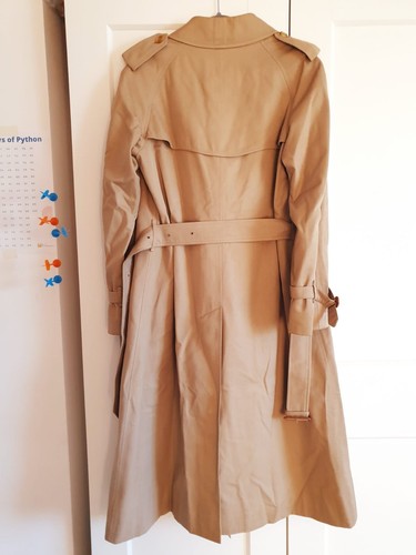 Burberry Women Vintage Haymarket Tartan Trench Coat with Wool Liner UK 10/12 Reg - Picture 10 of 11