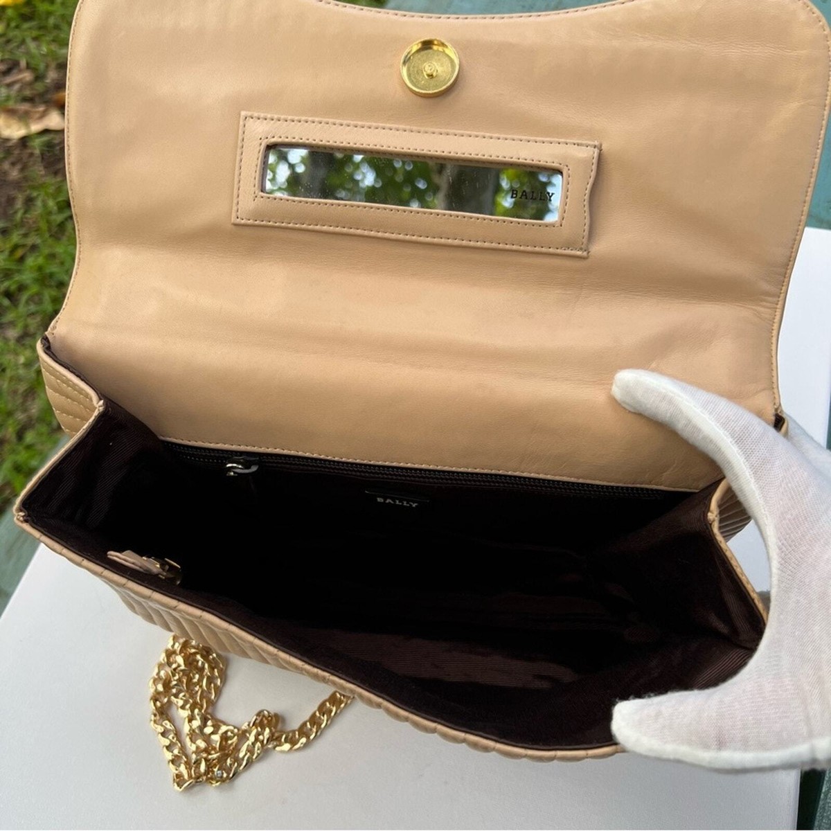 ショルダーバッグ・ポシェット BALLY Woman Shoulder bag Beige WAC03YVT773 U3C8O BALLY Shoulder Bag Handbag Leather Beige Crossbody Bag | eBay