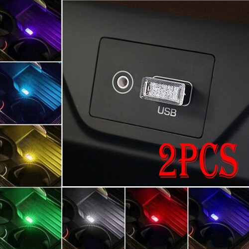 2x Mini LED USB Luz Neón Atmósfera Ambiental Luces Bombillas Lámpara Brillante Flexible - Imagen 2 de 19