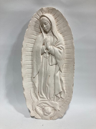 Vintage Retro Plaster Wall Hanging Mary Religious Catholic Christian Decorative