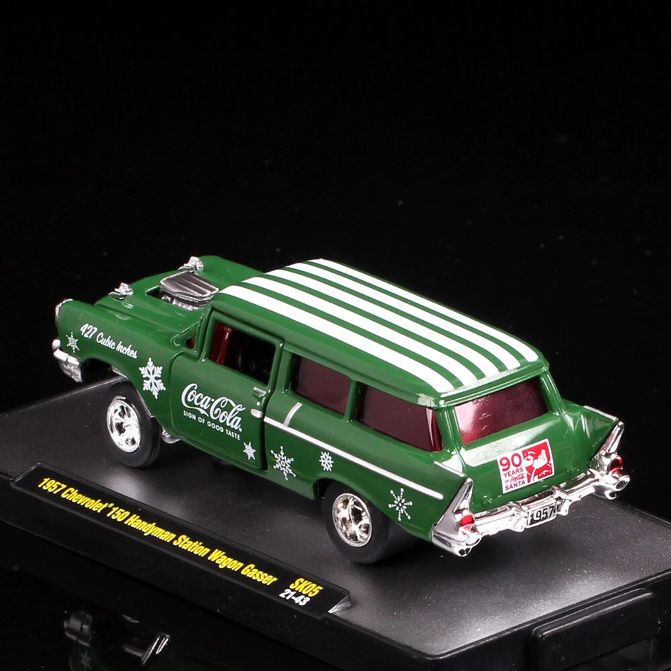Chevrolet 150 Handyman Station Wagon Gasser modelo de carro Chevy fundido em escala 1/64 1957 - Imagem 4 de 4