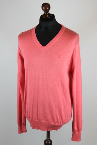 GANT mens peach 100% cotton jumper 
