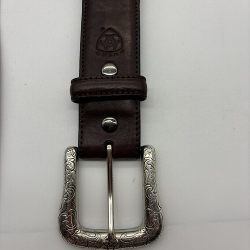ARIAT Men's Dark Brown Leather Western Belt Size-40 Rowdy Center Ridge A1019444 - Picture 5 of 17