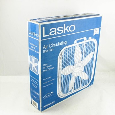 Lasko 20 In. 3-Speed White Box Fan 3733 Lasko 3733 046013311900