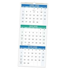 Wall Calendar 2026-2027 - Vertical, April 2026 to June 2027, 3 Month Calendar