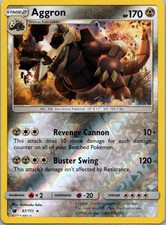 Pokemon TCG Aggron 67/111 Crimson Invasion Rev Holo NM