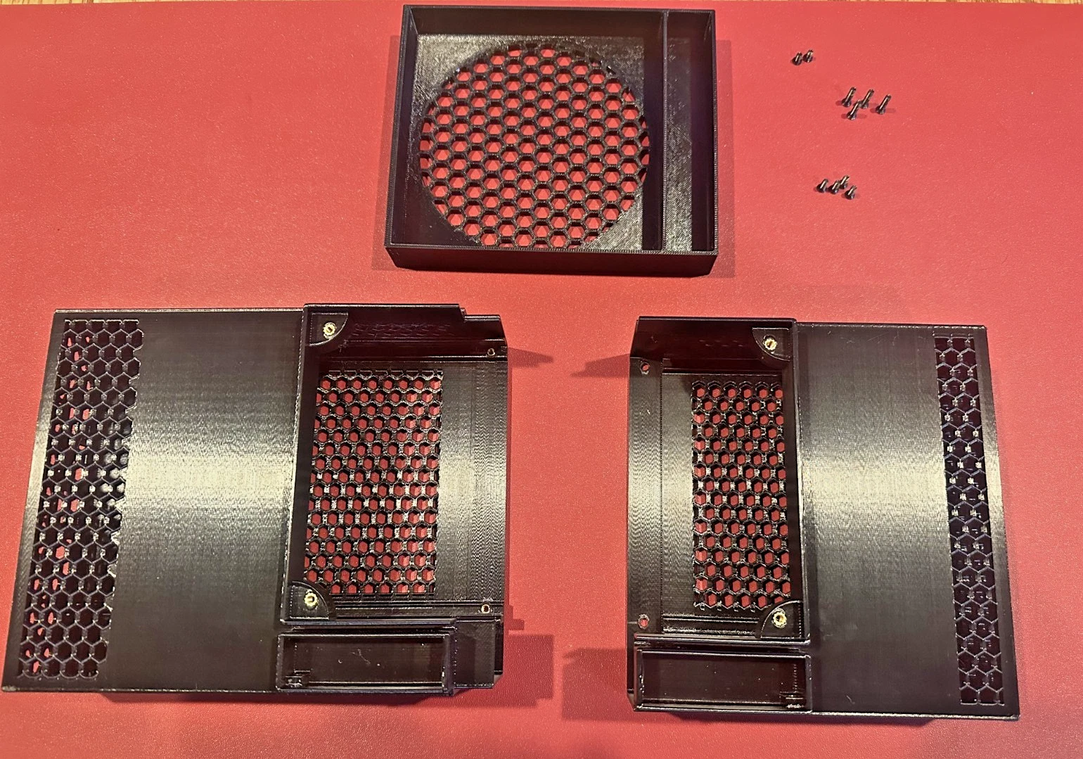 Case components and screws