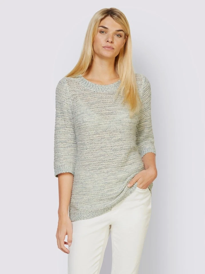 Pullover Weiß 48 linea Tesini Damen Pullover ecru/zartmint UVP: 49,99€ 4.3293 - Bild 2 von 3