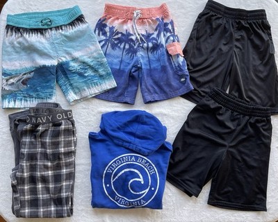 Boys Summer Clothing Bundle Swim Trunks Shorts Hoodie Lounge Pants Youth 6-8