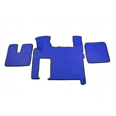 Set Of 3 Blue Anti Slip Eco Leather Floor Mats For Man Tgx 2010-2018 Automatic