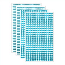 2190Pcs 3mm/5mm Self-Adhesive Rhinestone Stickers for Craft 4 Sheet Blue