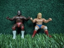 JUNKYARD DOG & HULK HOGAN JYD - VINTAGE WWF LJN THUMB WRESTLING FIGURE (1985)