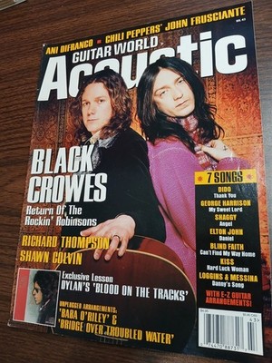 Guitar World Acoustic 2001 Black Crowes Chili Peppers KISS Dido Difranco Colvin