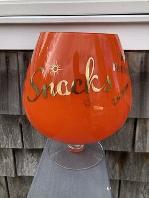 RARE Vintage 1950s West Virginia Glass Snack Snifter Jar Atomic  MCM Mid Century