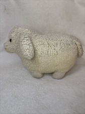 Vintage Eden Toys Baby Lamb Sheep Stuffed Animal Plush Soft Ivory 1970s