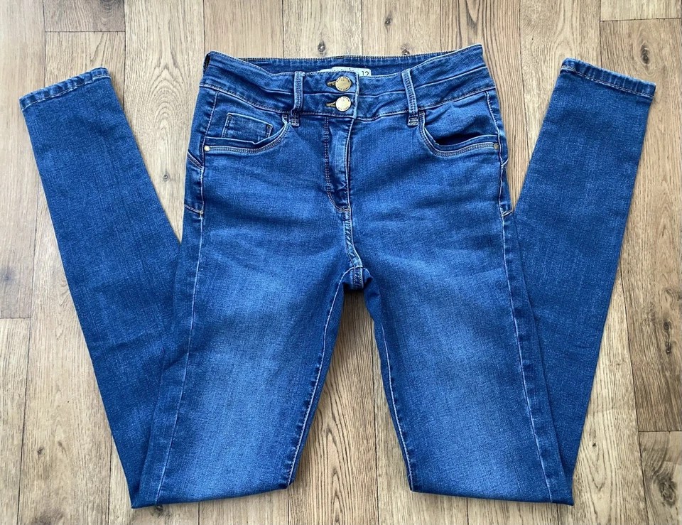 Ladies size 12 XL NEXT Skinny jeans Lift Slim & Shape Waist 30 long leg 33 - Image 3 of 4