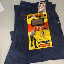 New Wrangler Cowboy Cut 13MWZ Original Fit Jeans Rigid Indigo Men's Size 33x34