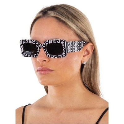NWT MARC JACOBS Black & White Monogram Grey Square Ladies Sunglasses — One Size NWT MARC JACOBS Black & White Monogram Grey Square Ladies  main image 2