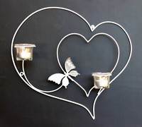 Wandteelichthalter Herz 39Cm Teelichthalter Aus Metall Wandleuchter Kerzenhalter