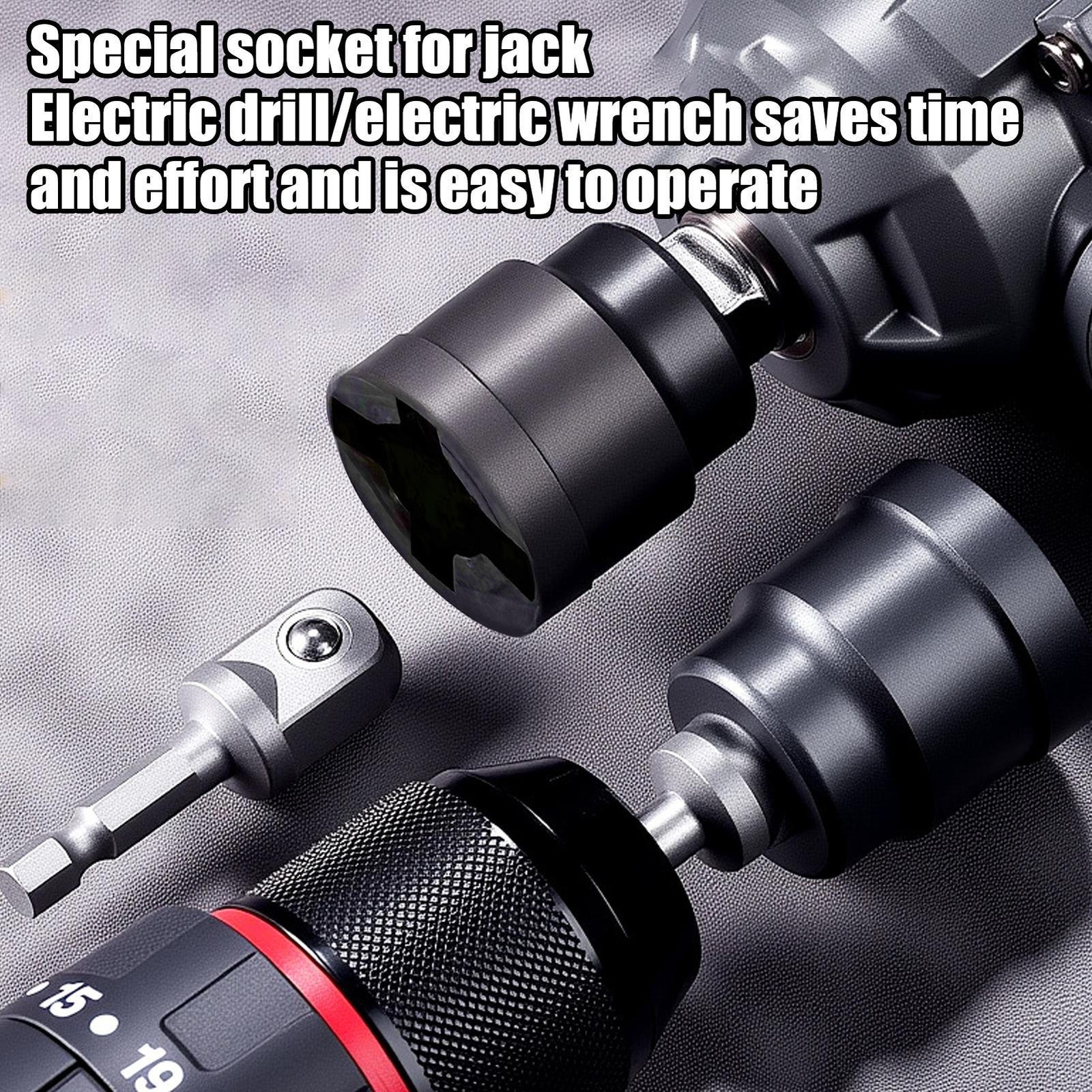 Rv Jack Socket Drill Adapter Socket Rustproof Converter For Scissor Car Jack